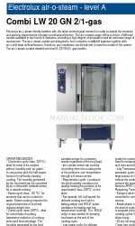 Electrolux air-o-convect 20 GN 2/1 Opuscolo e specifiche