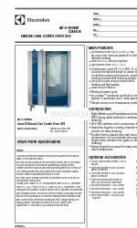 Electrolux air-o-steam AOS202GBG2 Especificaciones