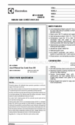 Electrolux air-o-steam AOS202GBG2 Hoja de especificaciones