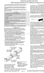 Draper 220V Signature Series E Инструкции по установке и эксплуатации