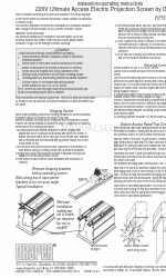 Draper 220V Ultimate Access Instrucciones de instalación y funcionamiento