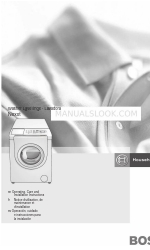 Bosch Nexxt washer Operating Manuel d'utilisation, d'entretien et d'installation