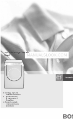 Bosch Nexxt washer Operating Operating, Care And Installation Instructions Manual