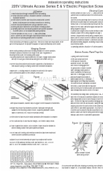 Draper E Series Instructions d'installation et d'utilisation