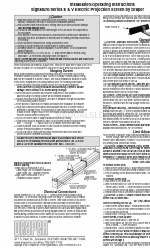 Draper Signature V Series Instruções de instalação e funcionamento