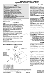 Draper Targa Instruções de instalação e funcionamento