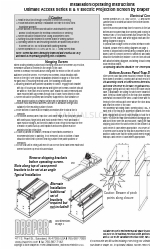 Draper Ultimate Access Series E Installation & Operating Instructions