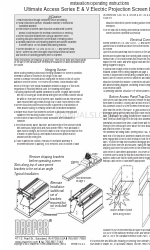 Draper Ultimate Access Series E Installation & Operating Instructions