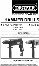 Draper 57823 Instructions Manual