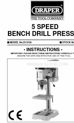 Draper D13/5A Gebruiksaanwijzing