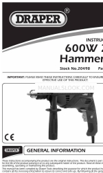 Draper PT600ID Instructies voor