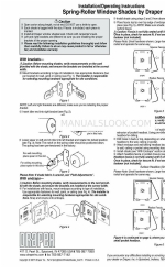 Draper Spring-Roller Window Shade Instruções de instalação e de utilização