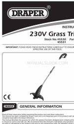 Draper 230V Grass Trimmer Manuel d'instructions