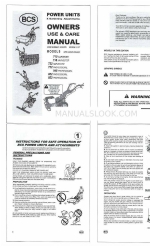 BCS 710 Gardener Owner's Use And Care Manual