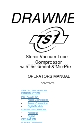 Drawmer TS1 Operatör El Kitabı