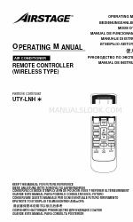 AirStage UTY-LNH series Kullanım Kılavuzu