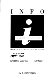 Electrolux AQUALUX 1000 EW 1006 F Instrukcja instalacji i obsługi