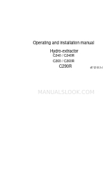 Electrolux C260R Operating And Installation Manual