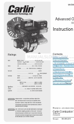 Carlin 102CRD Manual de instrucciones