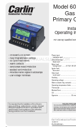 Carlin 60200FR Installation And Operating Instructions Manual