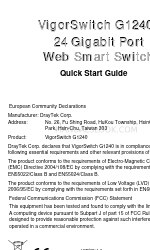 Draytek VigorSwitch G1240 Краткое руководство по эксплуатации