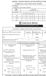 Carlisle Brass CDG420 Instructions d'installation