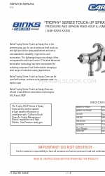 Carlisle Fluid Technologies Binks Trophy 1465 Series Manuel