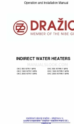 Drazice OKC 1500 NTR/1Mpa Manual de funcionamiento e instalación