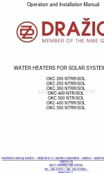 Drazice OKC 250 NTRR/SOL Посібник з експлуатації та встановлення