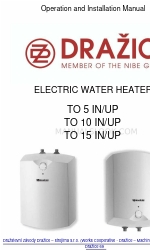 Drazice TO 15 UP Operation And Installation Manual