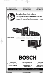 Bosch 11316EVS - SDS Max Demolition Hammer 14A Motor Kullanım/Güvenlik Talimatları Kılavuzu