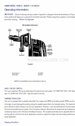 Bosch 11316EVS - SDS Max Demolition Hammer 14A Motor Informacje operacyjne