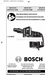 Bosch 11316EVS - SDS Max Demolition Hammer 14A Motor Посібник з експлуатації/техніки безпеки