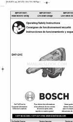 Bosch 11316EVS - SDS Max Demolition Hammer 14A Motor Посібник з експлуатації/техніки безпеки