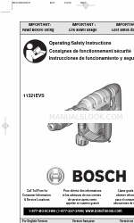 Bosch 11321EVS Manual de instrucciones de uso y seguridad