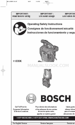 Bosch 11335K Operating/Safety Instructions Manual