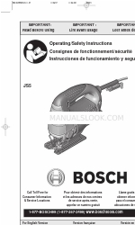 Bosch 120V - JS5 Jig Saw Tool Operating/Safety Instructions Manual