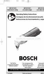 Bosch 1530 Operating/Safety Instructions Manual