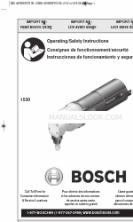 Bosch 1530 Kullanım/Güvenlik Talimatları Kılavuzu