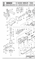 Bosch 1533A Lista de piezas