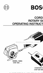 Bosch 1925A Руководство по эксплуатации