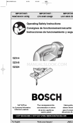 Bosch 52324 Kullanım/Güvenlik Talimatları Kılavuzu