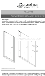 Dream Line ALLURE SHDR-4232728-01 Installation Instructions Manual