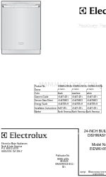 Electrolux EIDW6105GB1 Liste des pièces