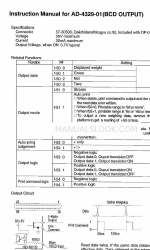 AND AD-4329-01 (BCD Output) Kullanım Kılavuzu