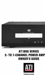 ATI Audio AT1800 Series Руководство пользователя