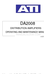 ATI Audio DA2008 Руководство по эксплуатации и техническому обслуживанию