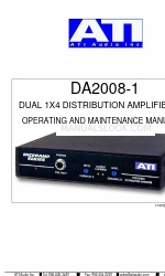 ATI Audio DA2008-1 Operating Ad Maintenance Manual