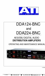 ATI Audio DDA124-BNC Посібник з експлуатації та технічного обслуговування