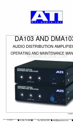 ATI Audio DMA103 Instrukcja obsługi i konserwacji